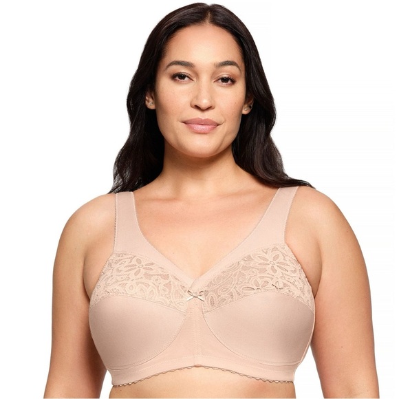 Glamorise MagicLift Cotton Blend Wireless Support Bra Sz 46 DD - Picture 1 of 7